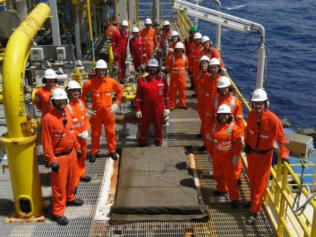 Figure 3 – technical visit to a offshore platform in Brazil