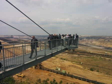 Participants at GIZ training visiting lignite mine in Hambach in Germany
